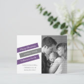 Carte postale moderne Slant (violet/gris) (Debout devant)