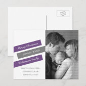 Carte postale moderne Slant (violet/gris) (Devant / Derrière)