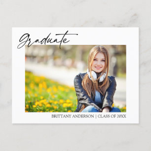 Carte Postale Moderne Stylish Calligraphie Encre Graduation