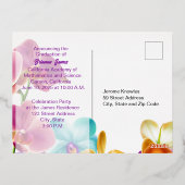 Carte Postale Moderne Stylish Foil Graduation Invi (Verso)