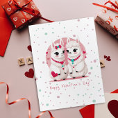 Carte Postale Moderne Sweet Pastel Cute Llama Saint-Valentin