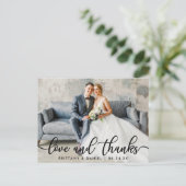 Carte Postale Moderne tendance amour Merci photo Mariage (Debout devant)