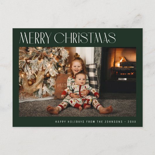 Carte Postale Moderne tendance minimale joyeux noël  (Devant)