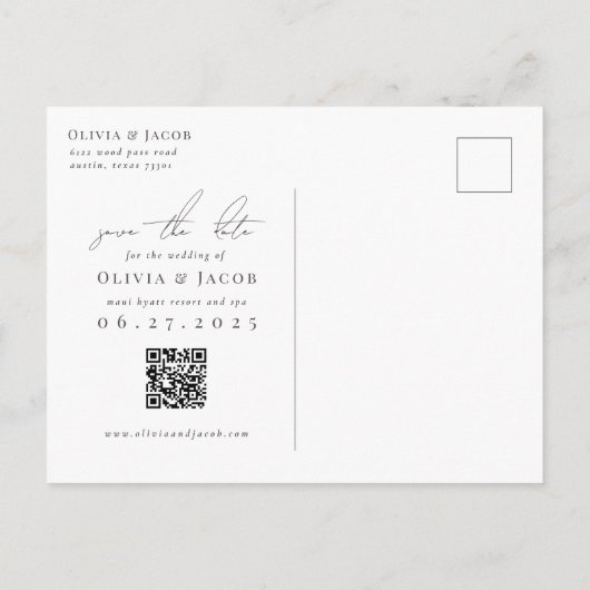 Carte postale moderne tropicale de sauvegarde de l (Dos)