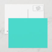 Carte Postale Moderne Turquoise Uni (Devant / Derrière)