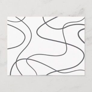 Carte Postale Moderne, urbain, motif abstrait. Lignes courbes et
