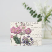 Carte Postale moderne vintage floral (Debout devant)