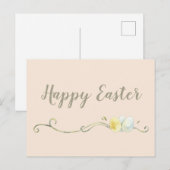 Carte postale moderne Watercolor Ego Trio Pâques (Devant / Derrière)
