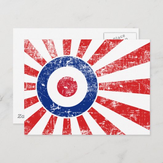 Carte Postale Modes cibles MOD Sunburst cible Roundel (Devant / Derrière)