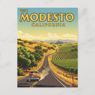 Carte Postale Modesto Vallée centrale de Californie