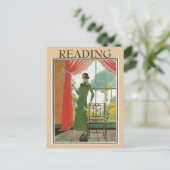 Carte postale modifiable de lecture vintage (Debout devant)