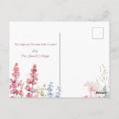 Carte Postale Modification de l'adresse du Fleur sauvage de la r (Dos)