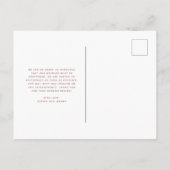 Carte Postale Modification des plans | Report Mariage photo (Dos)