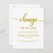Carte Postale Modification Des Plans Reportés Annulés Mariage Go (Devant / Derrière)