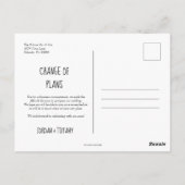 Carte Postale Modification des plans reportés ou annulés mariage (Dos)
