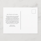 Carte Postale Modification des plans | Texte et photo d'une mach (Dos)