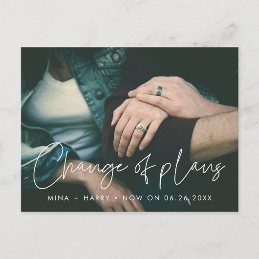 Carte Postale Modification du faire-part de mise à jour du maria (Devant)