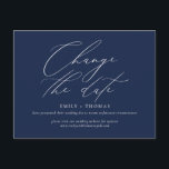 Carte Postale Modifier la calligraphie moderne minimaliste de da<br><div class="desc">Mettez à jour vos invités avec les détails de votre événement reprogrammé ou reporté avec cette carte postale minimaliste et moderne avec script de calligraphie moderne. Toutes les couleurs sont modifiables. S'il vous plaît,  arrêtez-vous près de mon magasin pour voir plus comme ceci.</div>