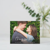 Carte Postale Modifier la date de report du Mariage photo (Debout devant)