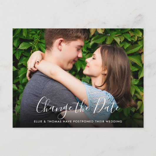 Carte Postale Modifier la date de report du Mariage photo (Devant)