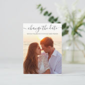 Carte Postale Modifier la date Elegant Postponement Mariage PHOT (Debout devant)