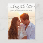 Carte Postale Modifier la date Elegant Postponement Mariage PHOT (Devant)
