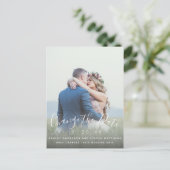 Carte Postale Modifier la date Mariage Script photo reportée (Debout devant)