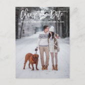 Carte Postale Modifier La Date Modern Brush Script Nouvelle Date (Devant)