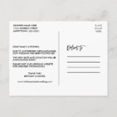 Carte Postale Modifier La Date Moderne Brush Script Photo (Dos)