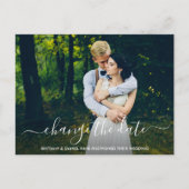 Carte Postale Modifier La Date Moderne Design Script Photo (Devant)