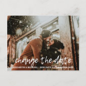 Carte Postale MODIFIER LA DATE PLANS Lettre BUDGET Mariage photo (Devant)
