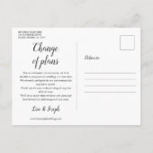Carte Postale Modifier la date reportée Annulée Rose Gold (Dos)