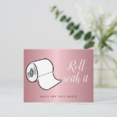Carte Postale Modifier la date reportée Annulée Rose Gold (Debout devant)