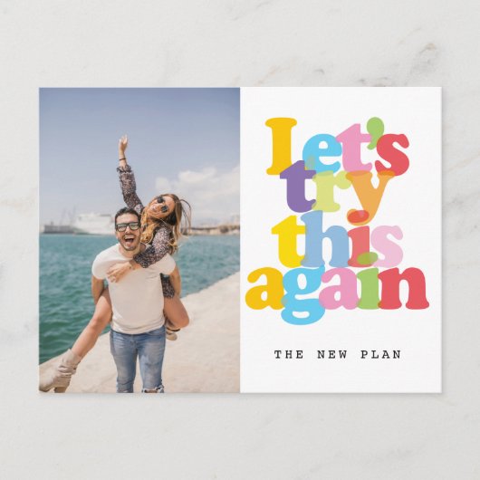 Carte Postale Modifier La Date Reportée De L'Événement Photo Col (Devant)