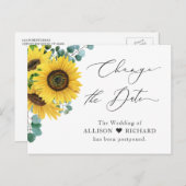 Carte Postale Modifier la date reportée Eucalyptus Tournesol (Devant / Derrière)