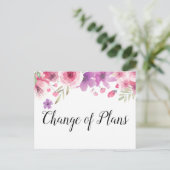 Carte Postale Modifier la date reportée événement annulé Floral (Debout devant)