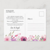 Carte Postale Modifier la date reportée événement annulé Floral (Dos)
