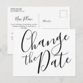 Carte Postale Modifier la date reportée événement annulé moderne (Devant / Derrière)
