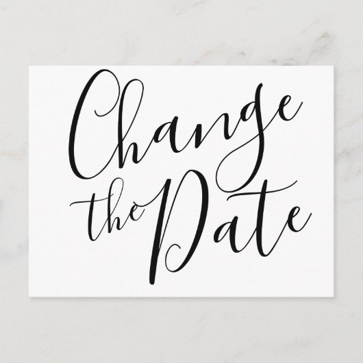 Carte Postale Modifier la date reportée événement annulé moderne (Devant)