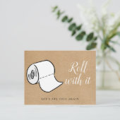 Carte Postale Modifier la Date Reportée Événement Annulé Rustiqu (Debout devant)