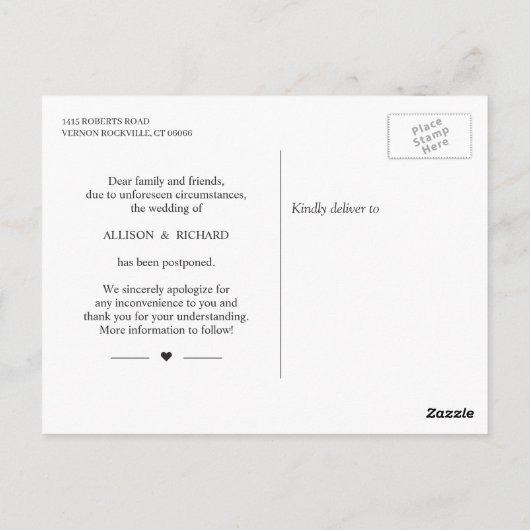 Carte Postale Modifier la date Rustic Wood String Lights photo (Dos)