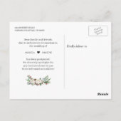 Carte Postale Modifier la date Rustique hiver Floral reporté (Dos)