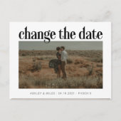 Carte Postale Modifier le Faire-part photo Mariage date (Devant)