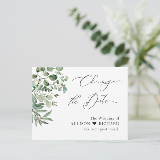 Carte Postale Modifier le script de date simple Eucalyptus éléga (Debout devant)