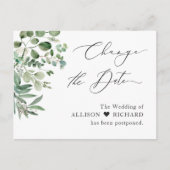 Carte Postale Modifier le script de date simple Eucalyptus éléga (Devant)