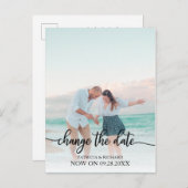 Carte Postale Modifier Le Script Noir Reporté Par Le Mariage Dat (Devant / Derrière)