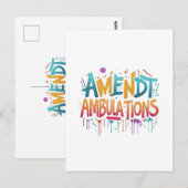 Carte Postale Modifier les Ambulations (Devant / Derrière)