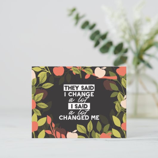 Carte Postale Modifier les devis avec Apple Tree Motif Alt Ver (Debout devant)