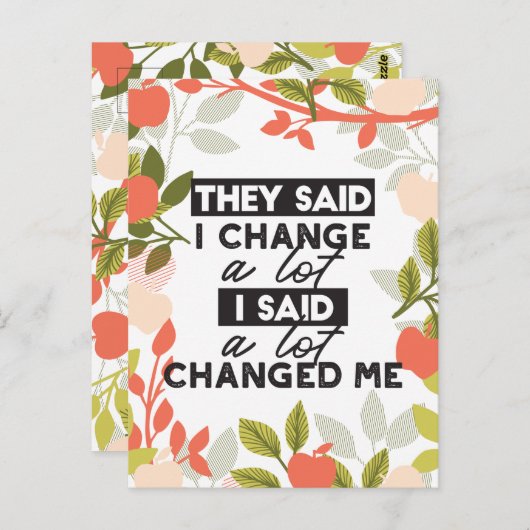 Carte Postale Modifier les devis avec le Motif d'arbre fruitier (Devant / Derrière)