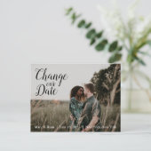 Carte Postale Modifier notre date | Calligraphie du report maria (Debout devant)